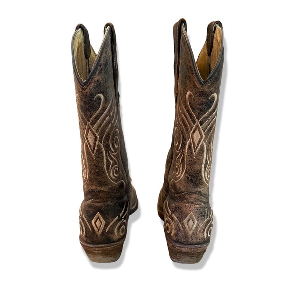 Corral Distressed Short Top Cowboy Boots - Picture 3 of 7